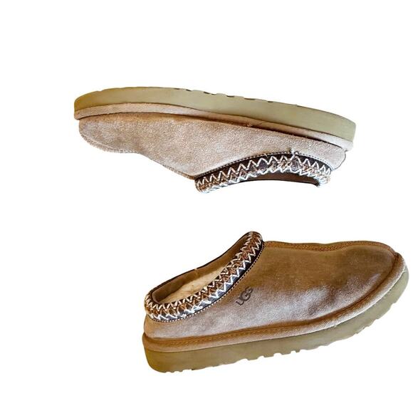 Ugg Suede Upper Tasman Slipper Slip-On Comfort In Chestnut Tan Size 7 - Picture 4 of 10